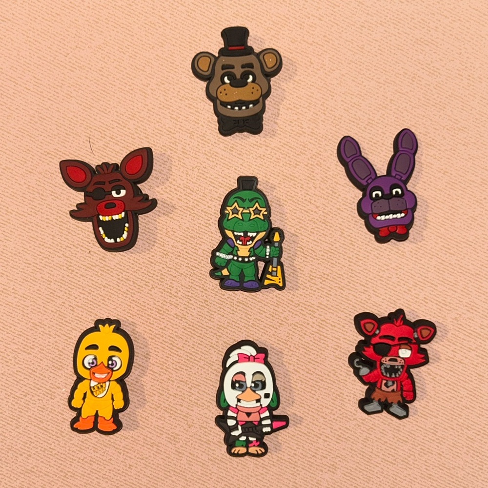 FNAF Croc Charms 🐊 Set of 8 popular characters